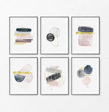 Load image into Gallery viewer, Abstract Minimalist Watercolor Set of 6 Prints