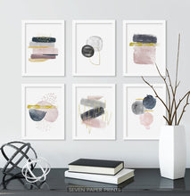 Load image into Gallery viewer, Abstract Minimalist Watercolor Set of 6 Prints