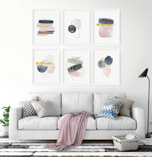 Load image into Gallery viewer, Abstract Minimalist Watercolor Set of 6 Prints