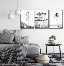 Load image into Gallery viewer, Black and White Coastal Set of 3 Prints