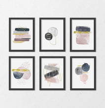 Load image into Gallery viewer, Abstract Minimalist Watercolor Set of 6 Prints