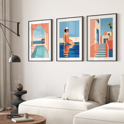 Custom Framed Print. Black, White, Wood. Wrapped Canvas