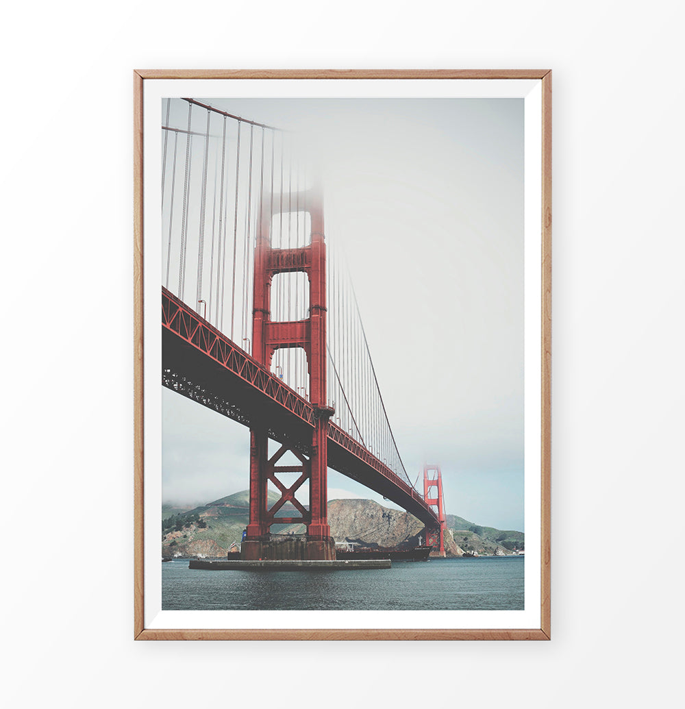 San-Francisco Golden Gate Water Level Poster Natural Colors