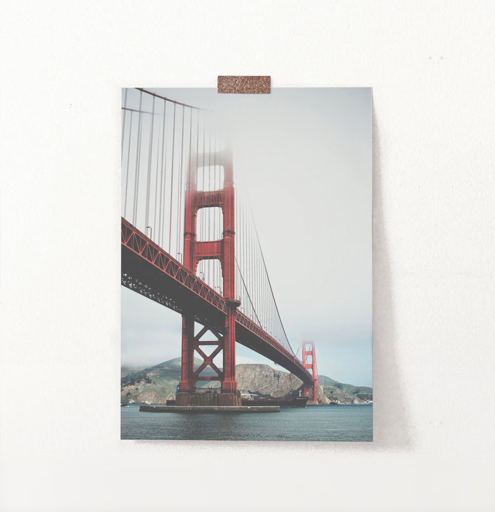San-Francisco Golden Gate Water Level Poster Natural Colors