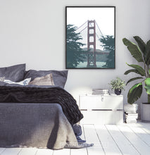 Load image into Gallery viewer, Golden Gate Bridge Green Foggy Photo Art
