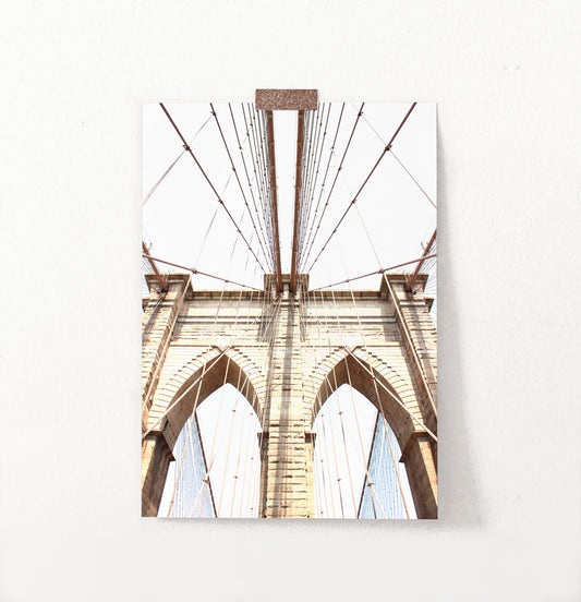 Brooklyn Bridge In Between Cables Net Photography Print