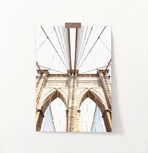 Brooklyn Bridge In Between Cables Net Photography Print