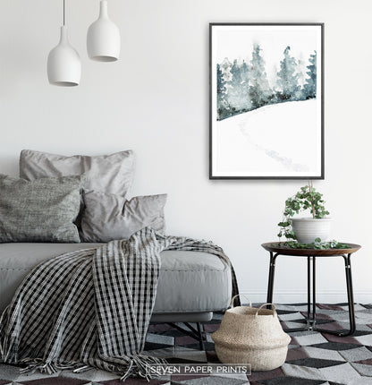 Black-framed in a white&gray bedroom