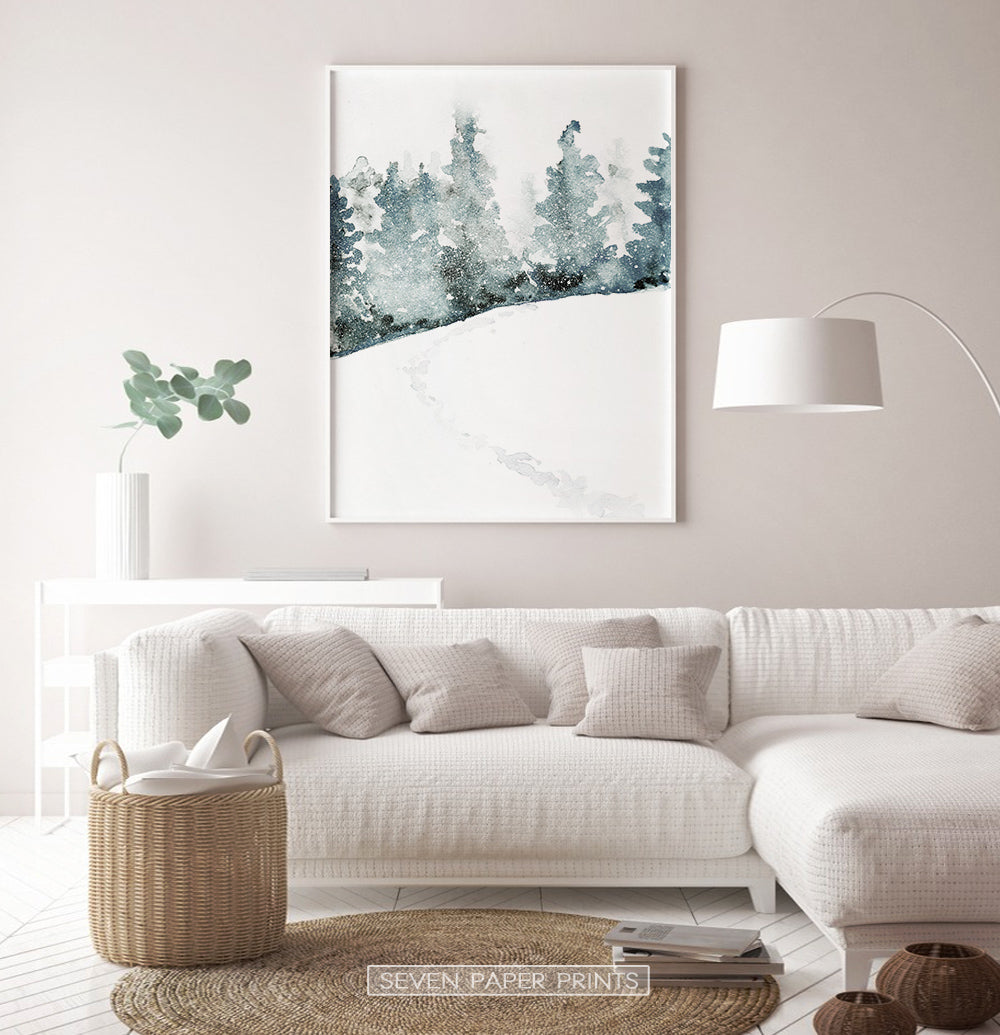 White-framed in the living room with white sofa