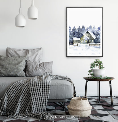 Black-framed in a white&gray bedroom