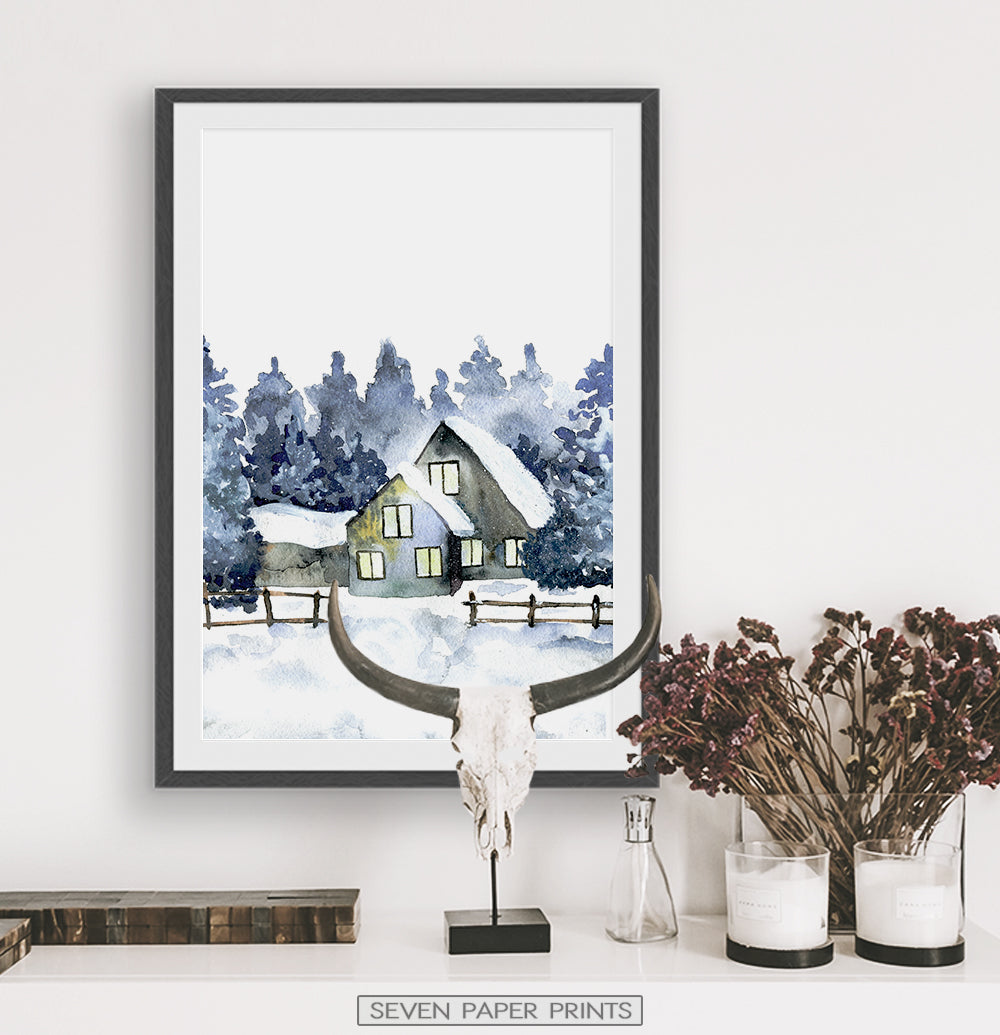 Black-framed With Bull Skull and some dried plants
