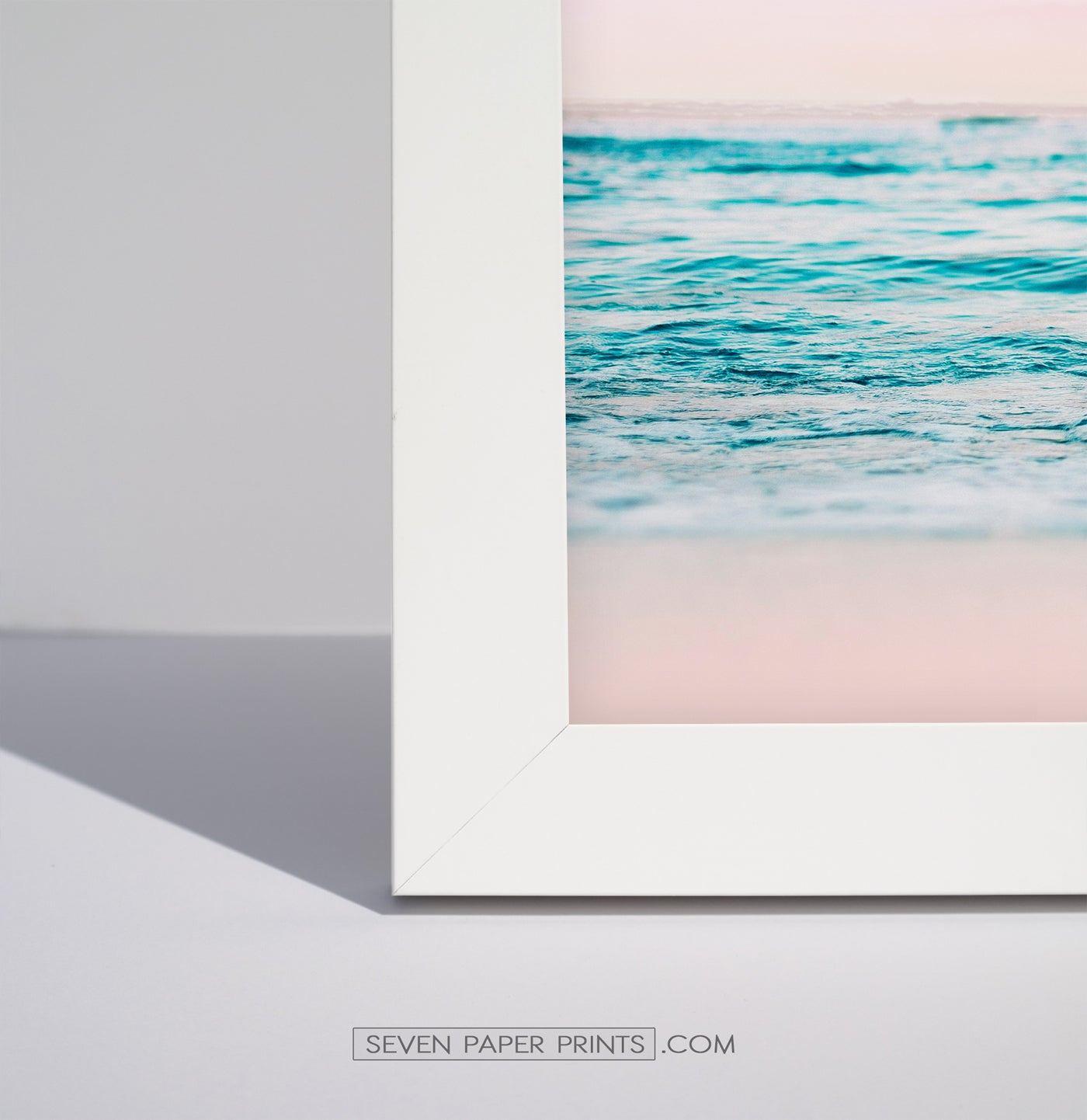 A corner of a white frame