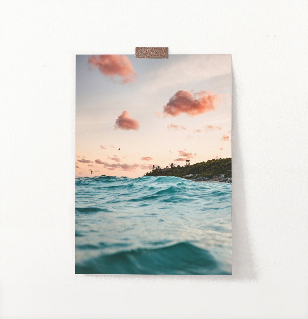 Turquoise Sea Water Close Up Print