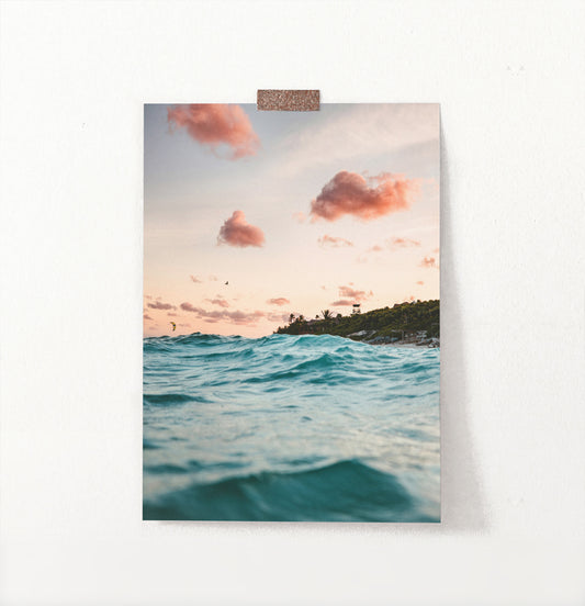 Turquoise Sea Water Close Up Print