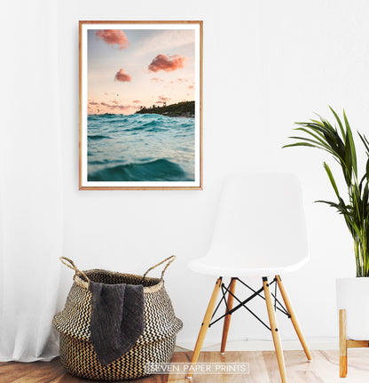 Turquoise Sea Water Close Up Print