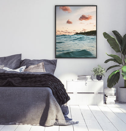Turquoise Sea Water Close Up Print