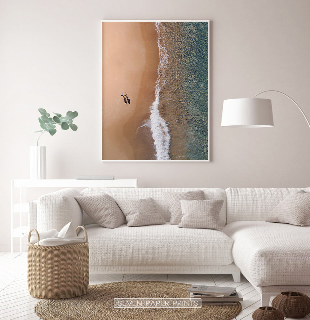 Large Aerial Beach Print