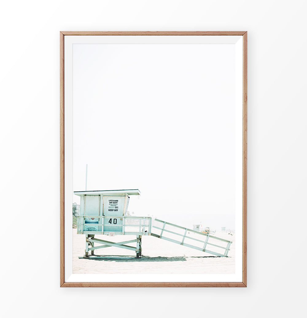 Santa Monica Lifeguard Tower 40 Print