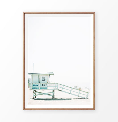Santa Monica Lifeguard Tower 40 Print