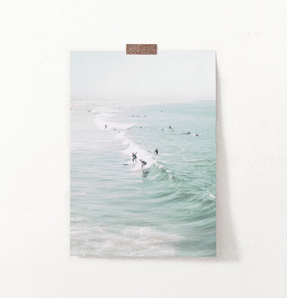 Ocean Waves Surfing Wall Art Print