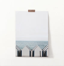 Load image into Gallery viewer, Sea View with Beach Cabins Wall Art
