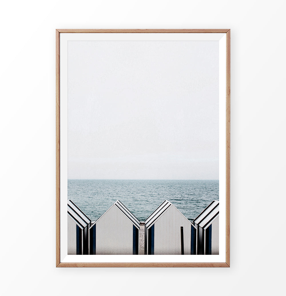 California Beach Cabins Photography Print