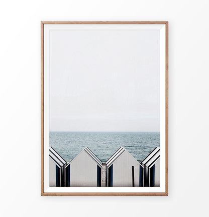 California Beach Cabins Photography Print