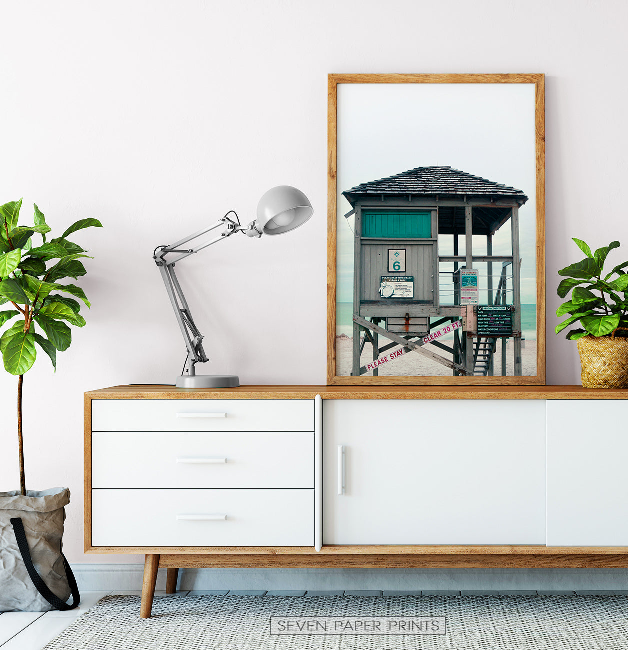 Turquoise Lifeguard Tower Wall Art
