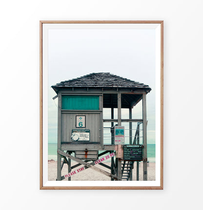 Lifeguard Tower on the California Beach