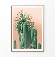 Load image into Gallery viewer, Orange Desert and Green Cactus Wall Art

