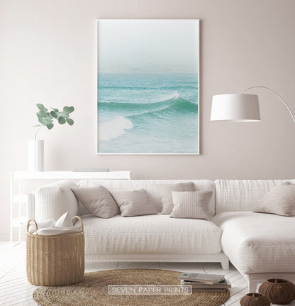 Turquoise Ocean Waves Wall Art