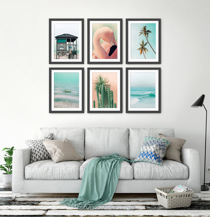 Black-framed with gray sofa