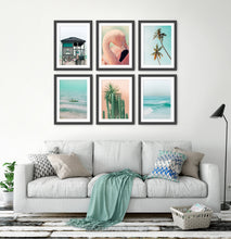 Load image into Gallery viewer, Black-framed with gray sofa
