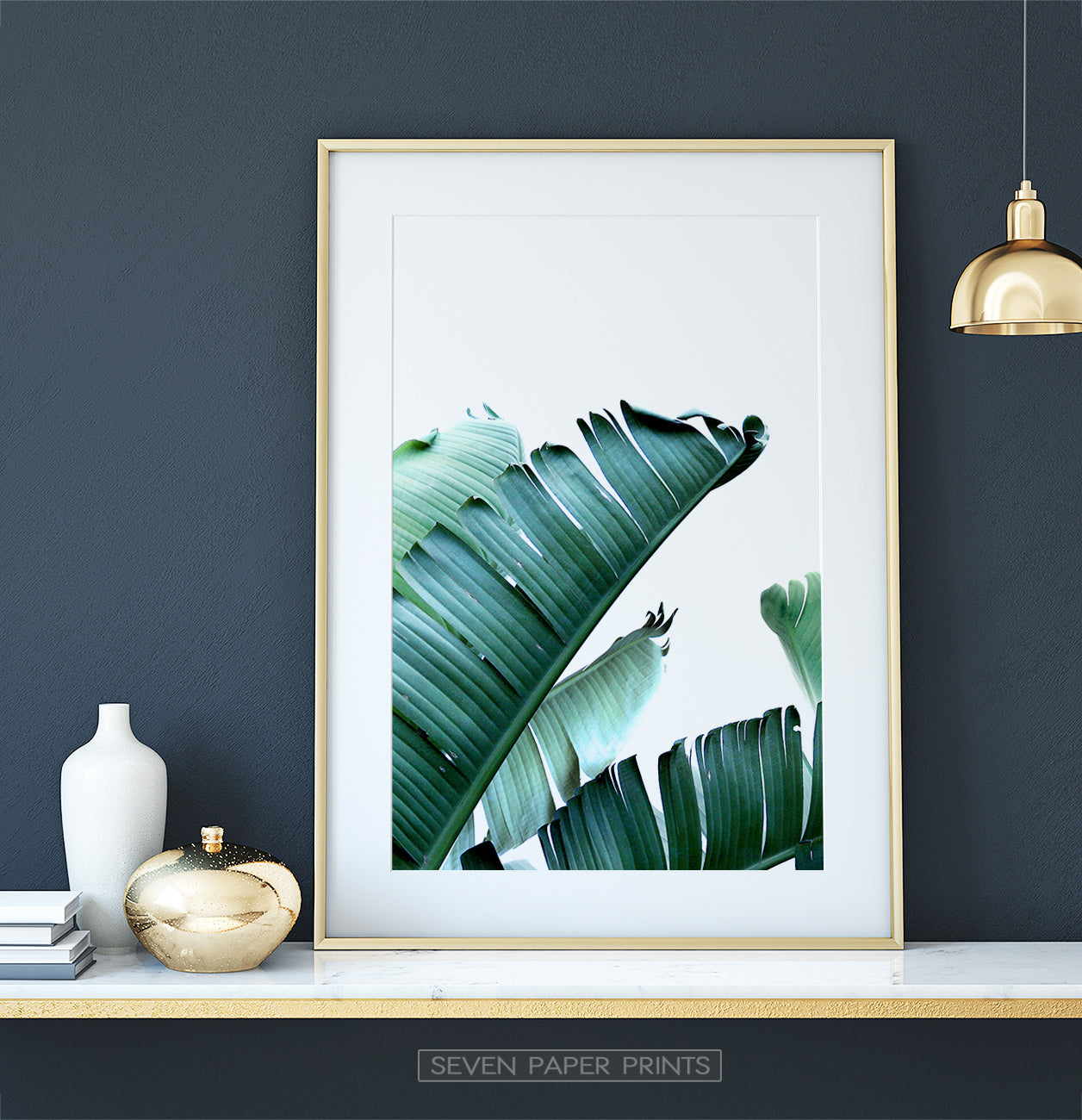 Banana Leaf Print for Dark Wall