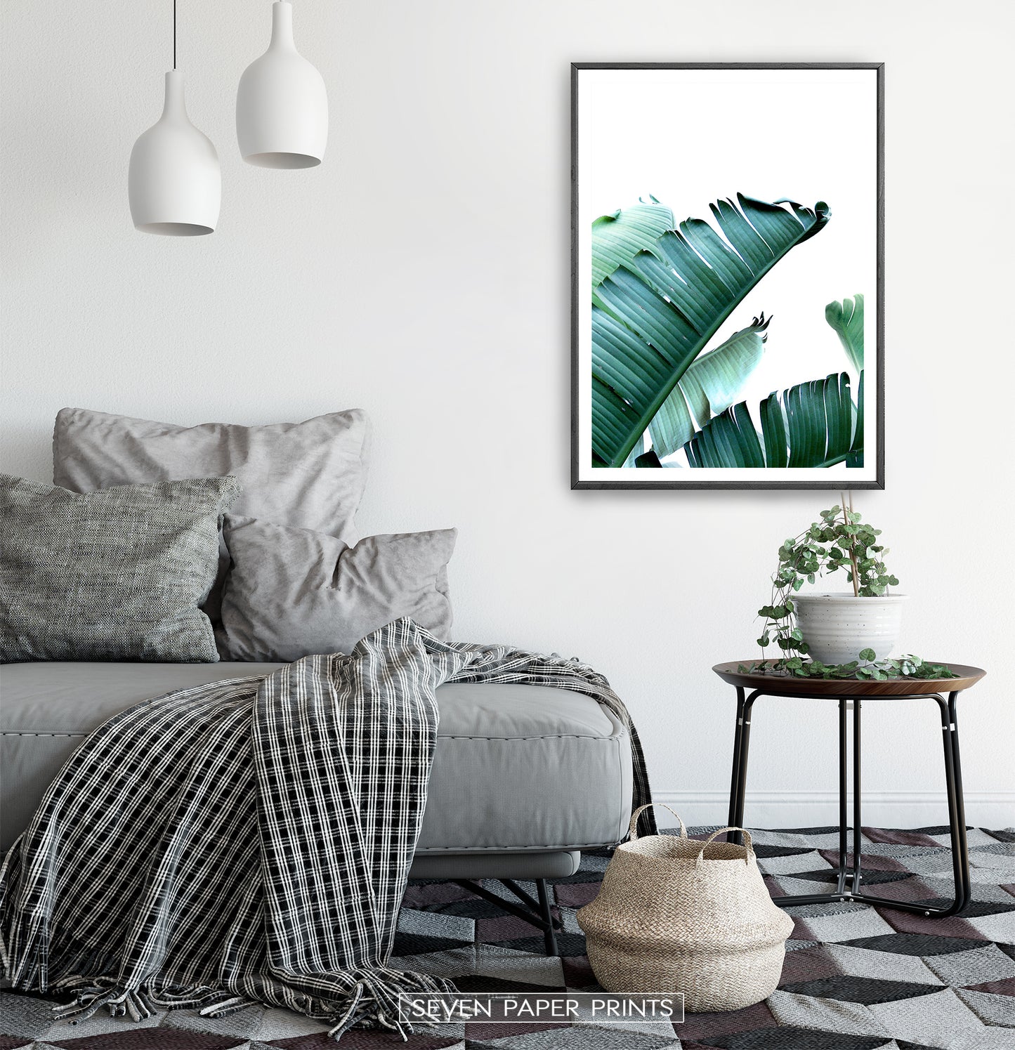 Green Banana Leaf Single Wall Art