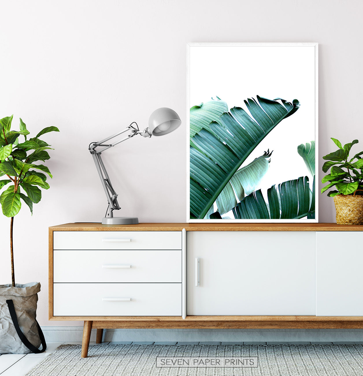 Living Room Wall Art Banana Leaf