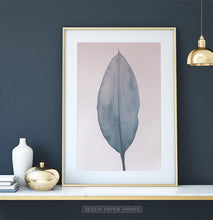Load image into Gallery viewer, Minimalist Leaf on Pink for Dark Walls
