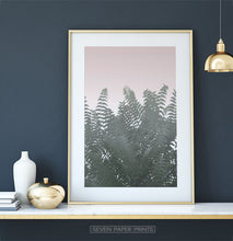 Load image into Gallery viewer, Palm Tree Leaves on Pink for Dark Walls
