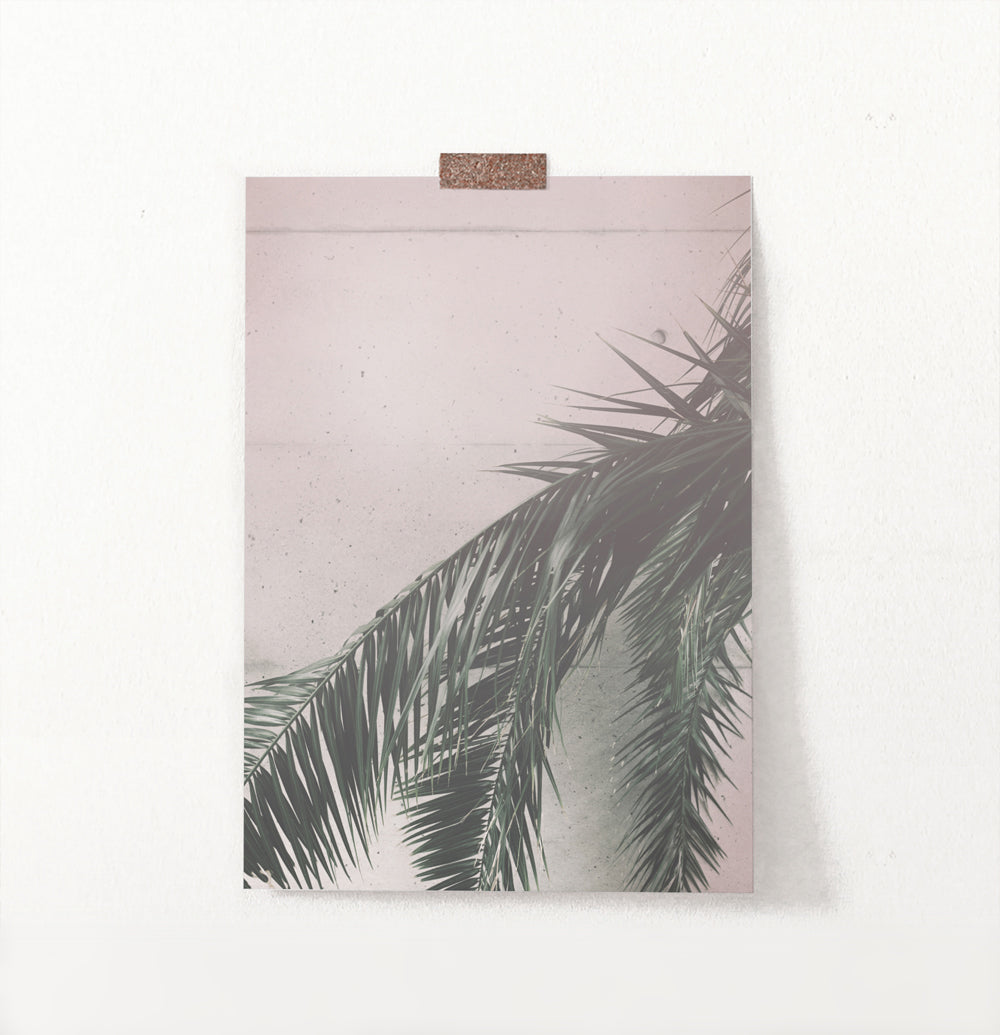 Retro Palm Tree Leaves Wall Art