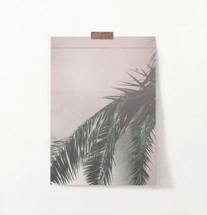 Retro Palm Tree Leaves Wall Art