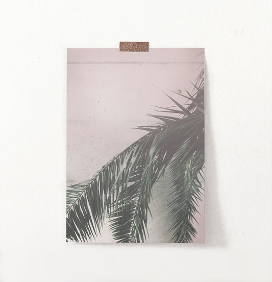 Retro Palm Tree Leaves Wall Art