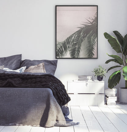 Retro Palm Tree Leaves Wall Art