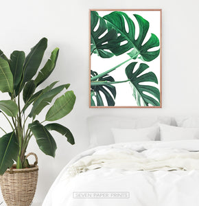 Monstera Print for Bedroom