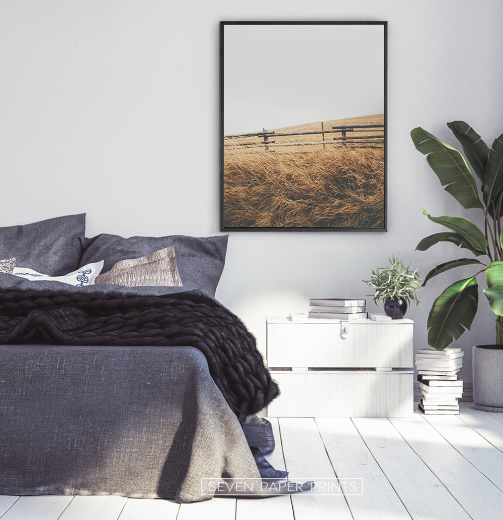 Black-framed in a dark-gray bedroom