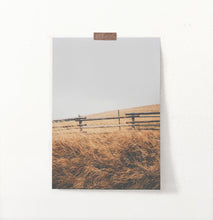 Load image into Gallery viewer, Golden Wheat Field Wooden Fence Wall Art
