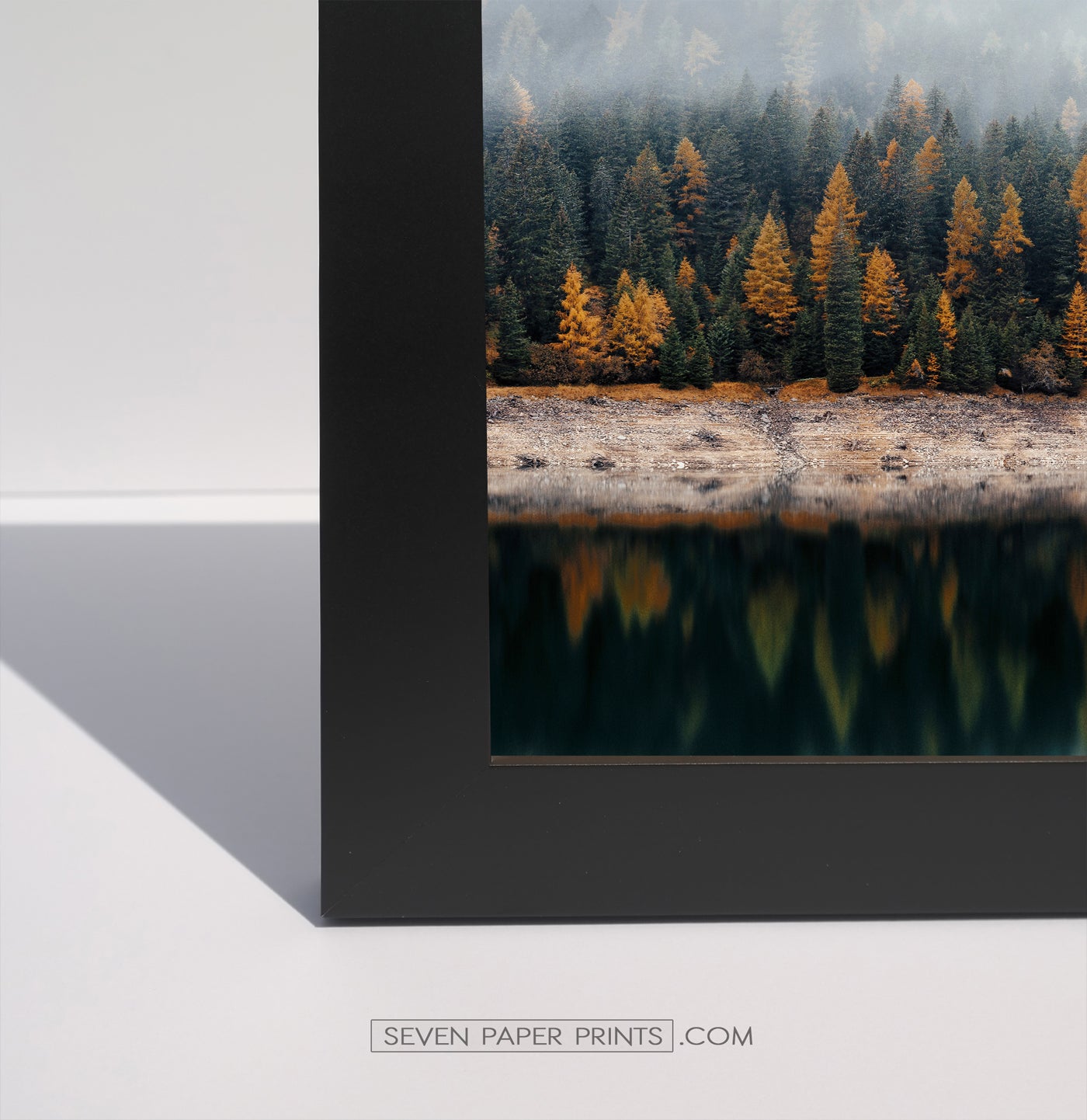 Corner of a black frame