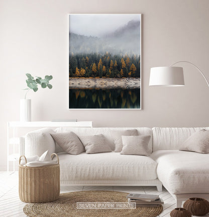 White-framed in the living room with white sofa