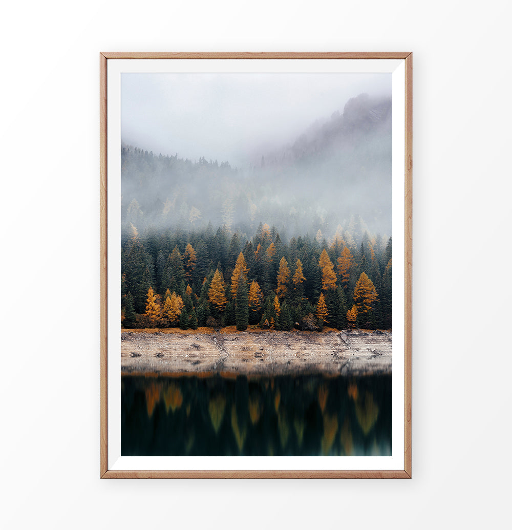 Wooden-framed photo print