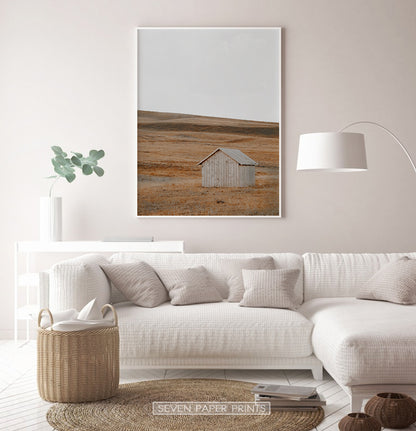 White-framed in the living room with white sofa