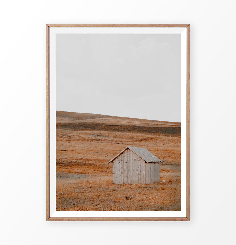 Wooden-framed photo print